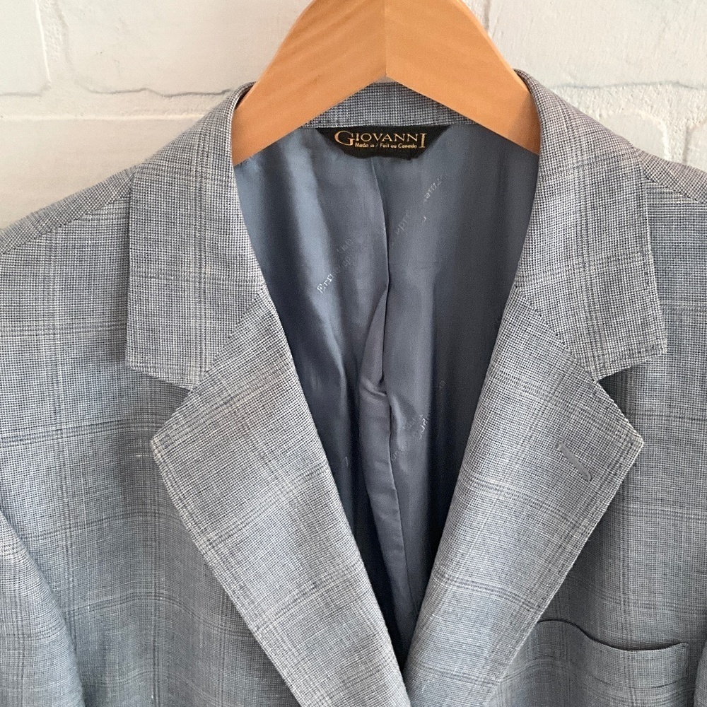 Ermenegildo Zegna Tailored Wool Blazer Micro Plaid Quiet Luxury Sz 50L - Picture 5 of 15